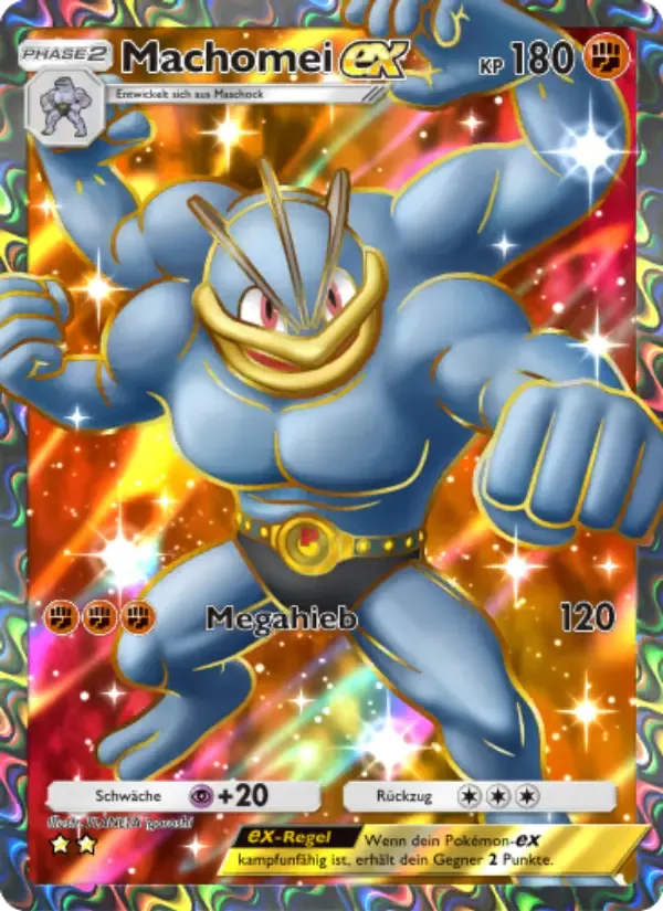 Machamp ex card in German