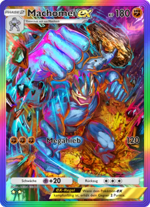 Machamp ex card in German