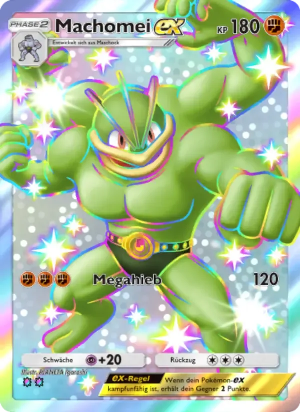 Machamp ex card in German