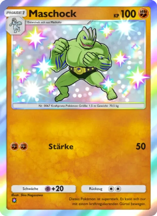 Machoke card in German