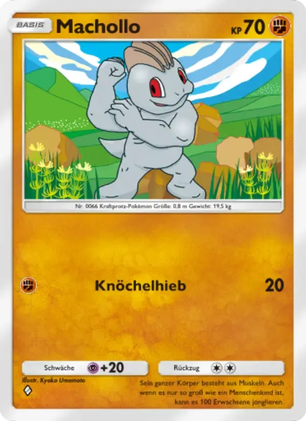 Machop card in German