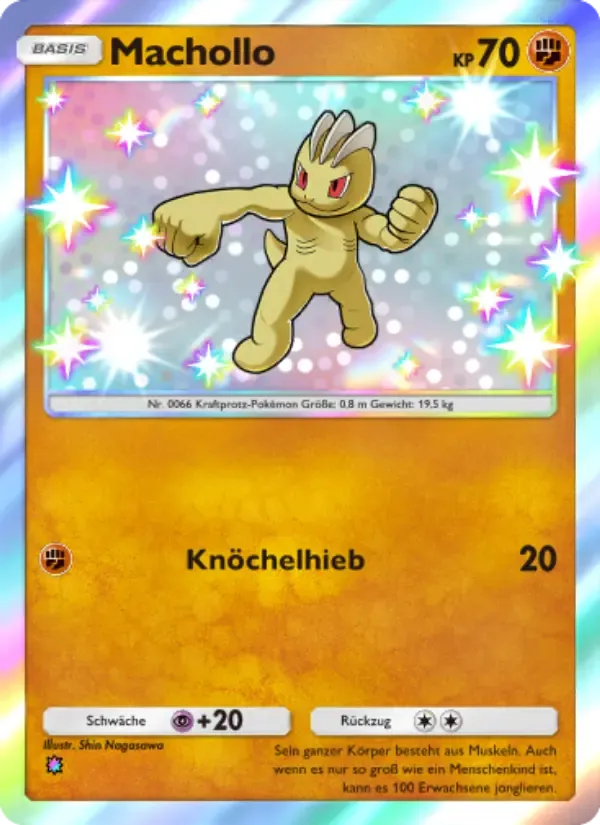 Machop card in German