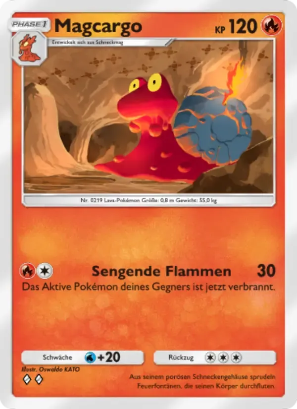 Magcargo card in German