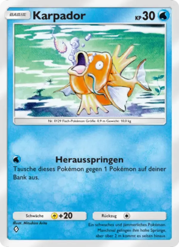Magikarp card in German