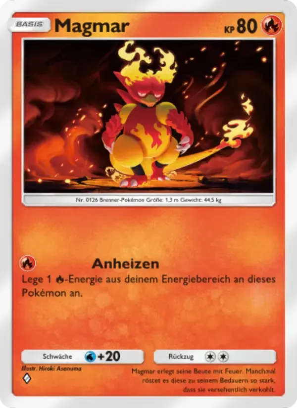 Magmar card in German