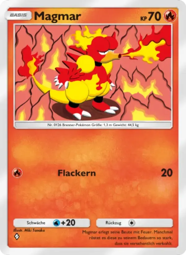 Magmar card in German