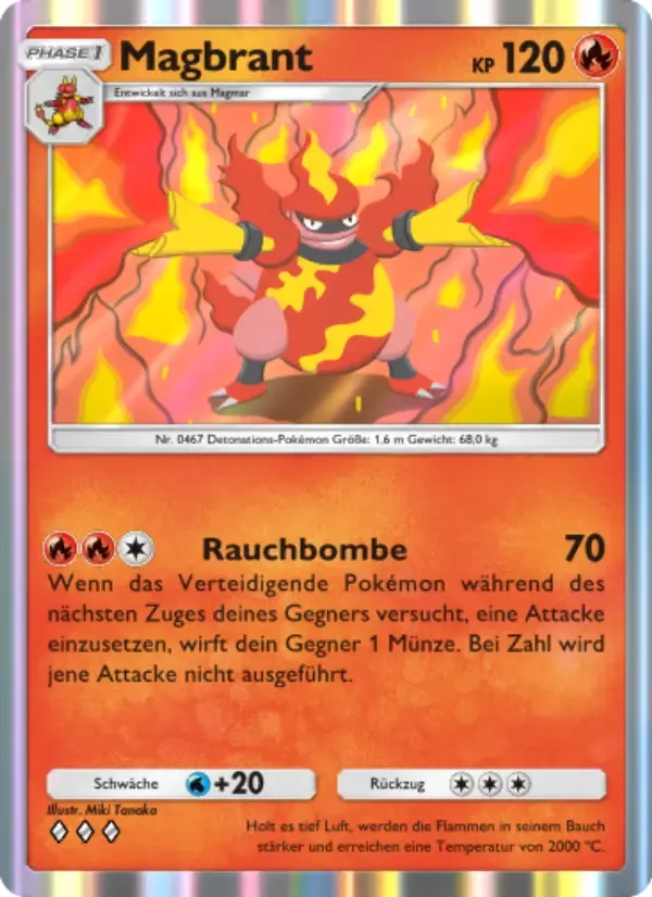 Magmortar card in German