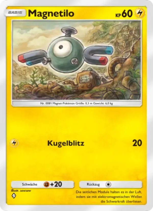 Magnemite card in German