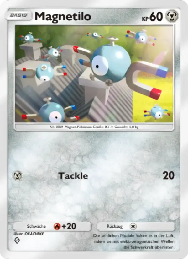 Magnemite card in German