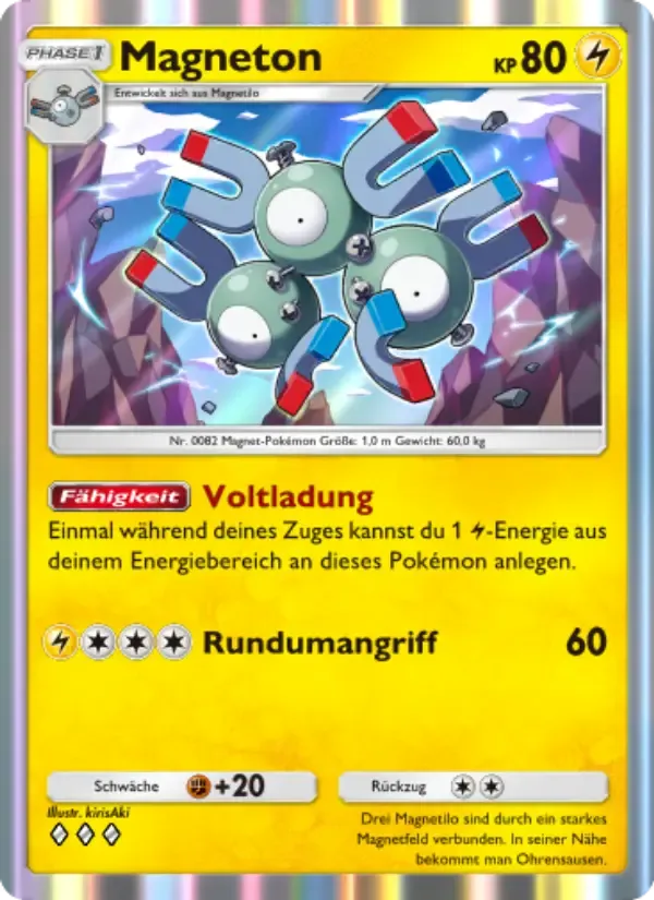 Magneton card in German