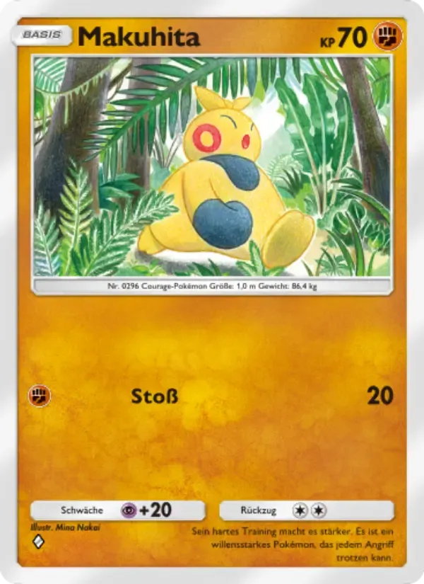 Makuhita card in German