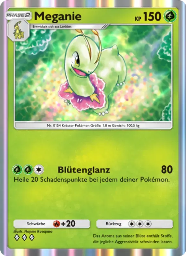 Meganium card in German