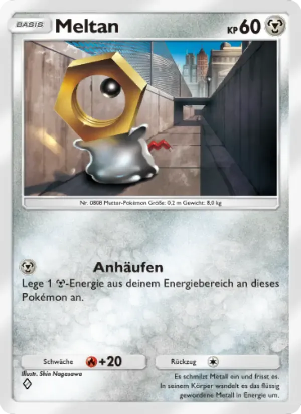 Meltan card in German