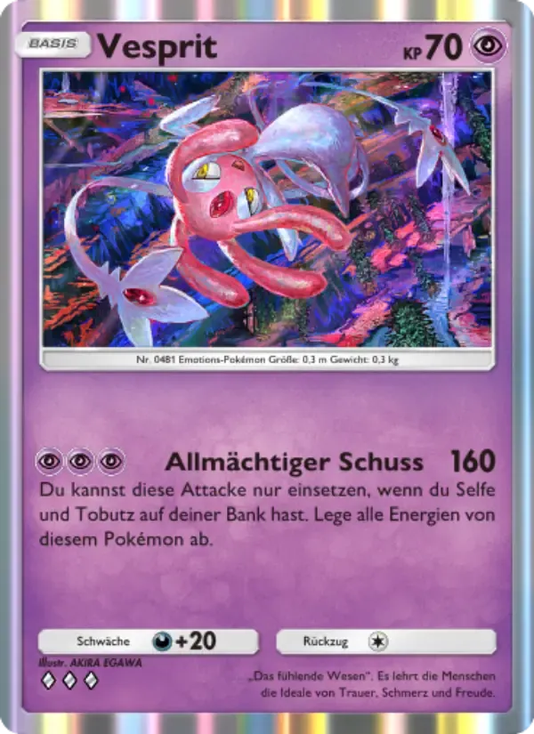 Mesprit card in German