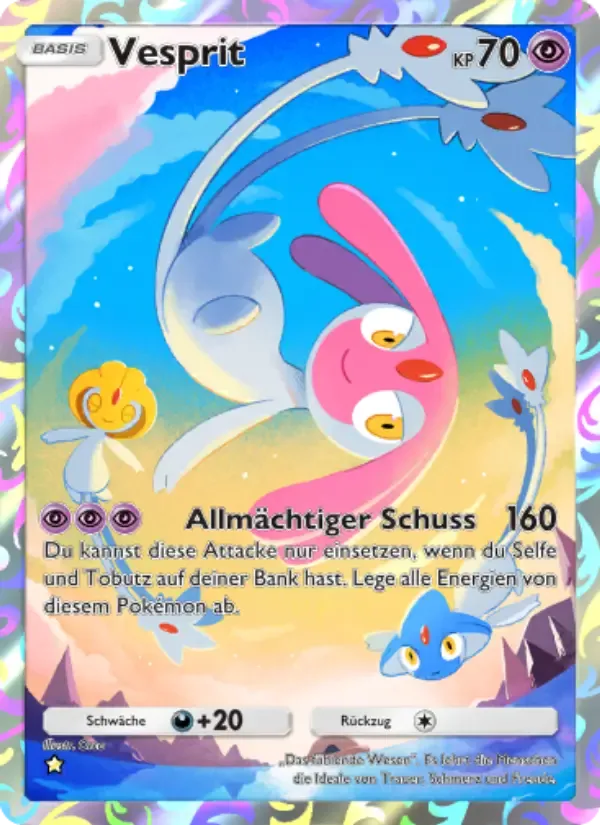 Mesprit card in German