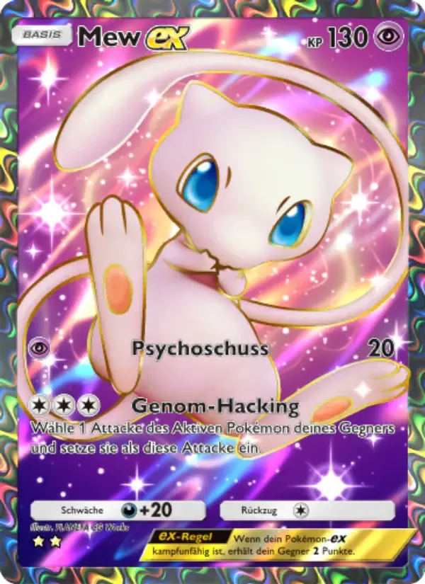 Mew ex card in German