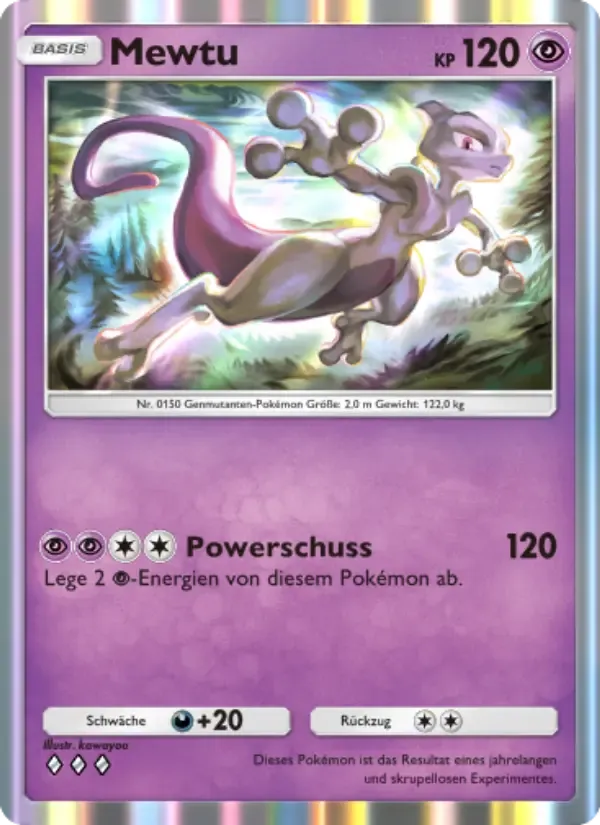 Mewtwo card in German