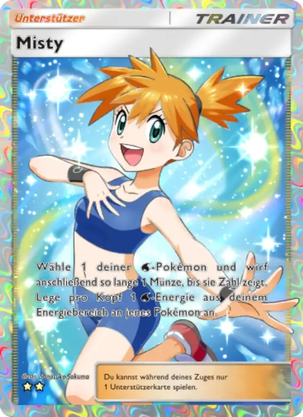 Misty card in German