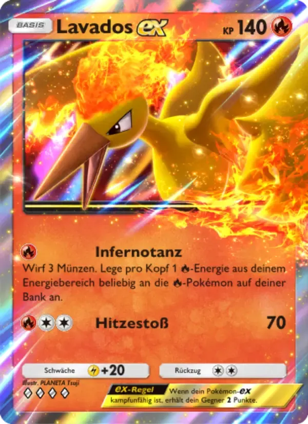 Moltres ex card in German