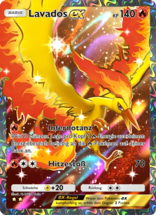 Moltres ex card in German