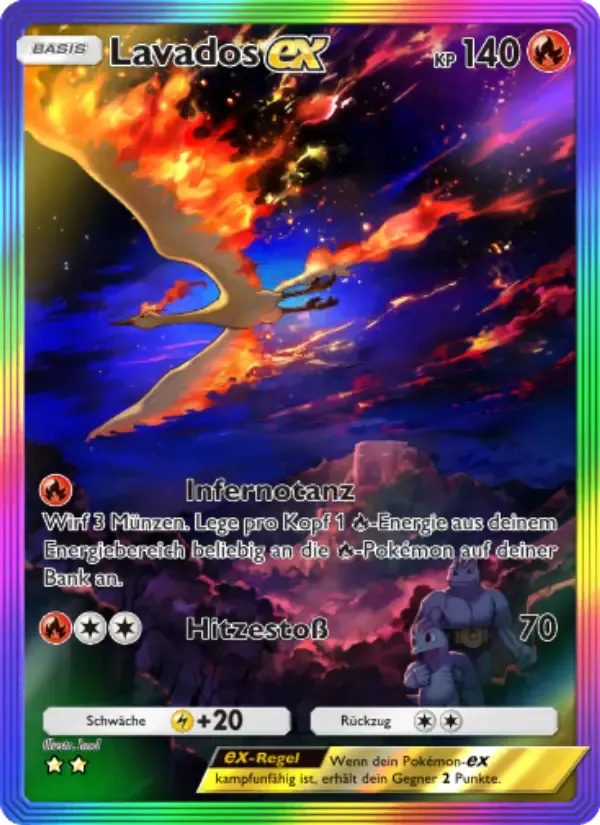 Moltres ex card in German
