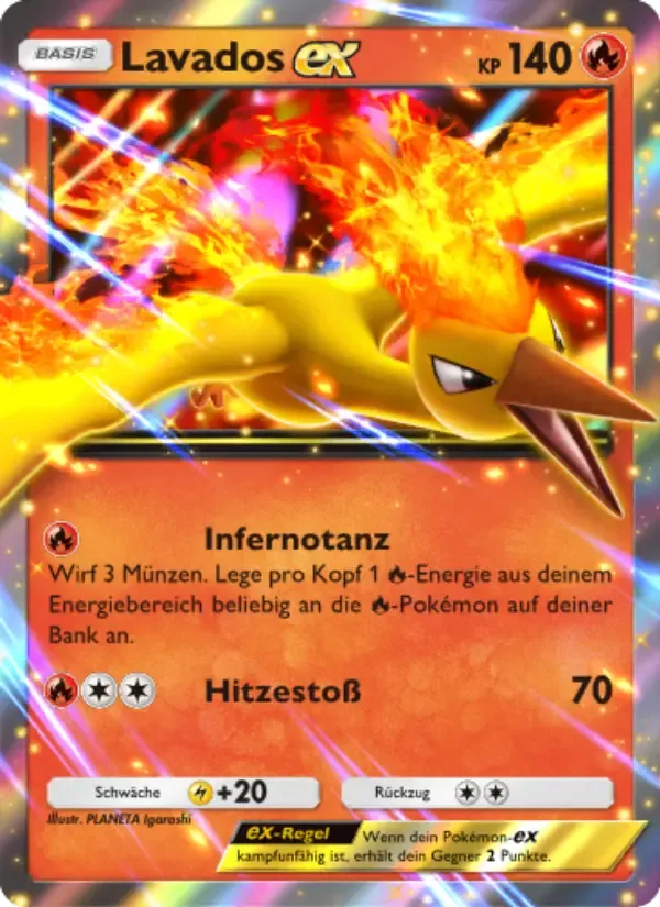 Moltres ex card in German