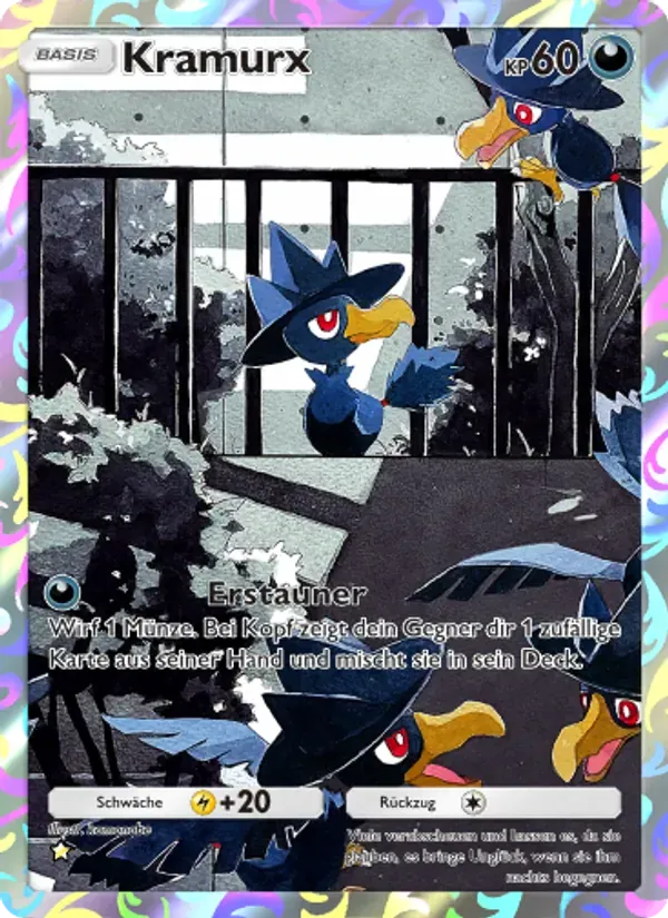 Murkrow card in German