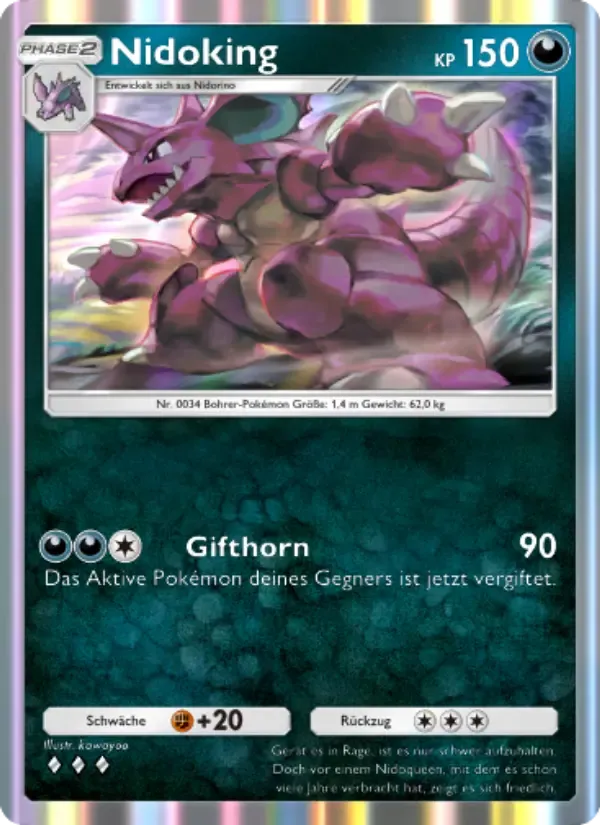 Nidoking card in German