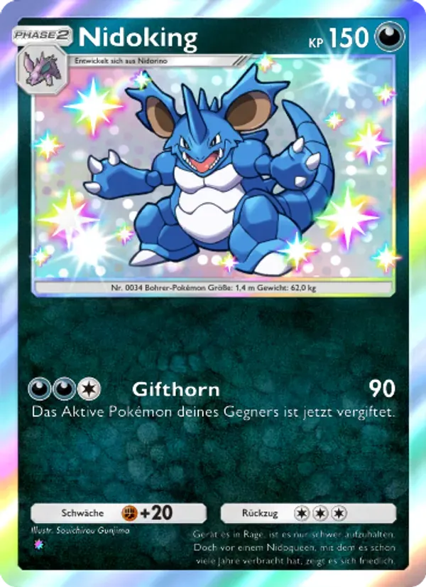 Nidoking card in German