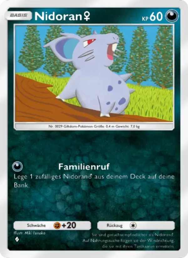 Nidoran♀ card in German