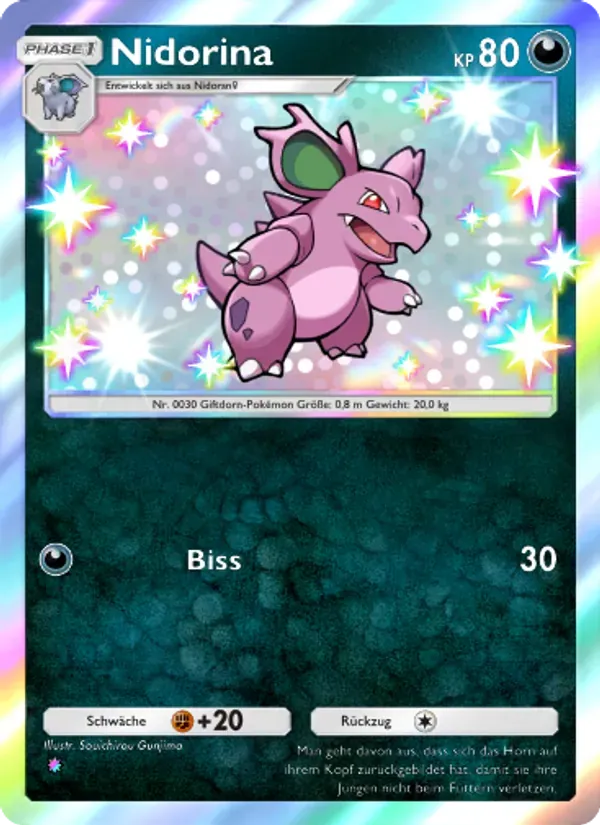 Nidorina card in German