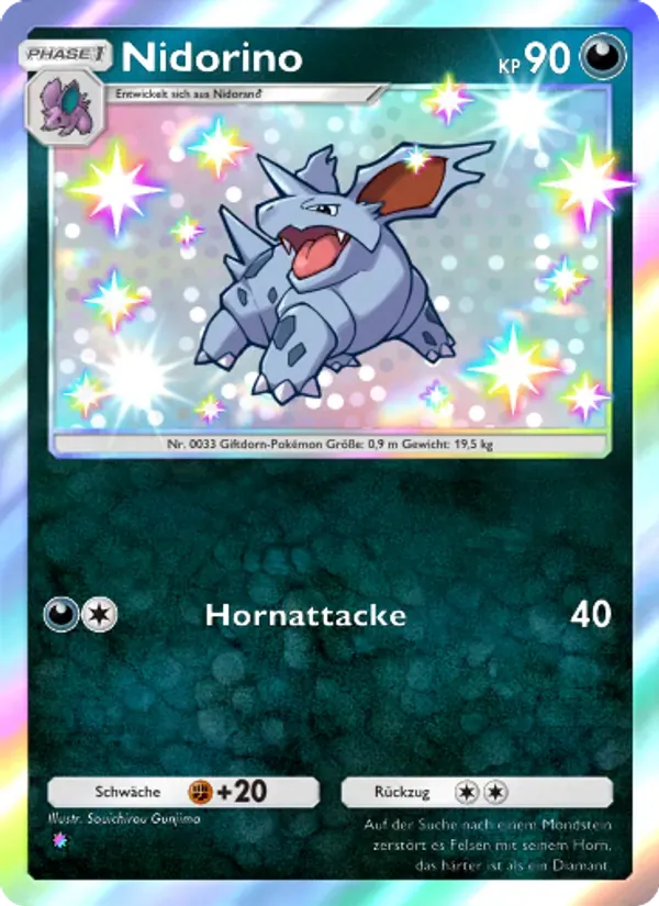 Nidorino card in German