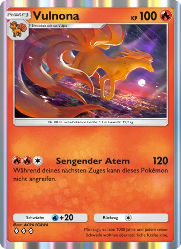 Ninetales card in German
