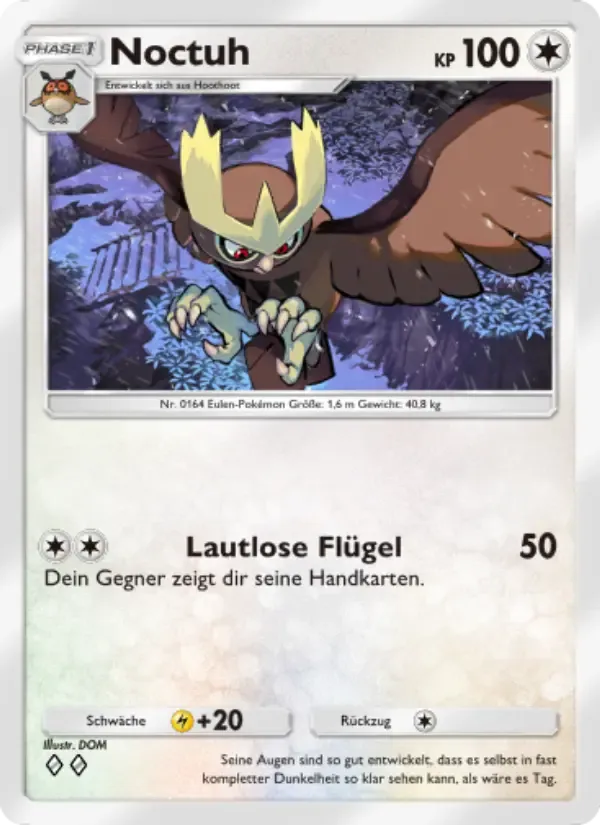 Noctowl card in German