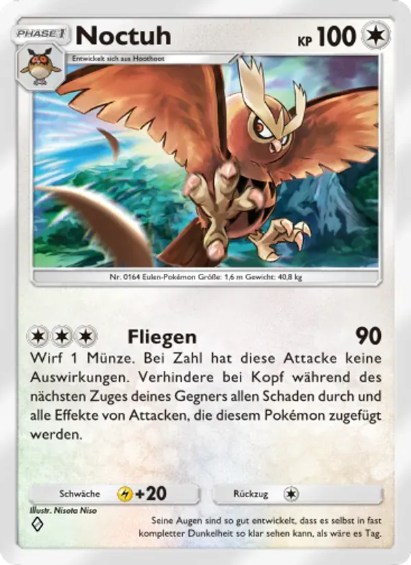 Noctowl card in German