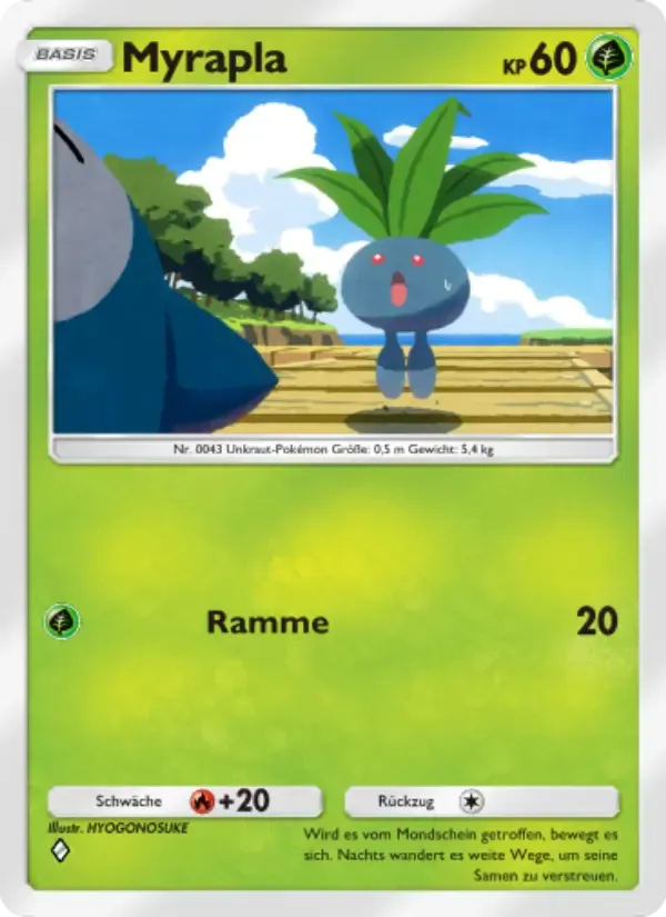 Oddish card in German