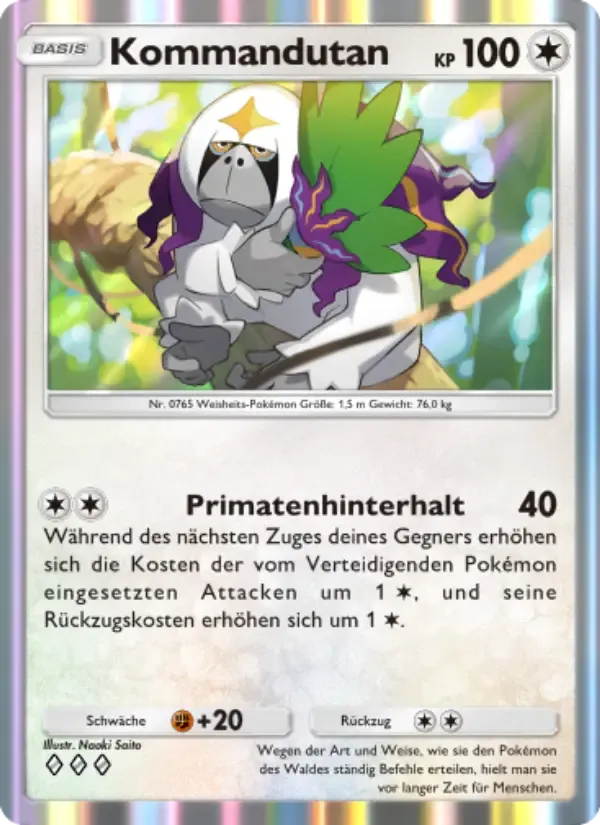 Oranguru card in German