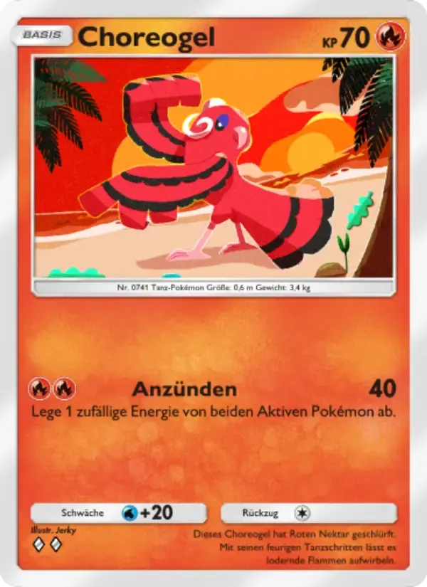 Oricorio card in German