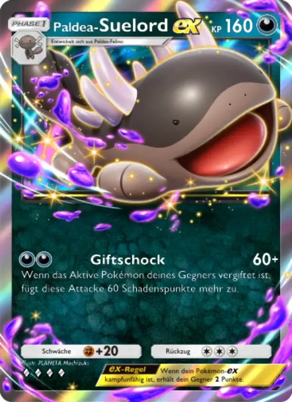 Paldean Clodsire ex card in German