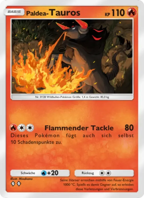 Carte Paldean Tauros en Allemand