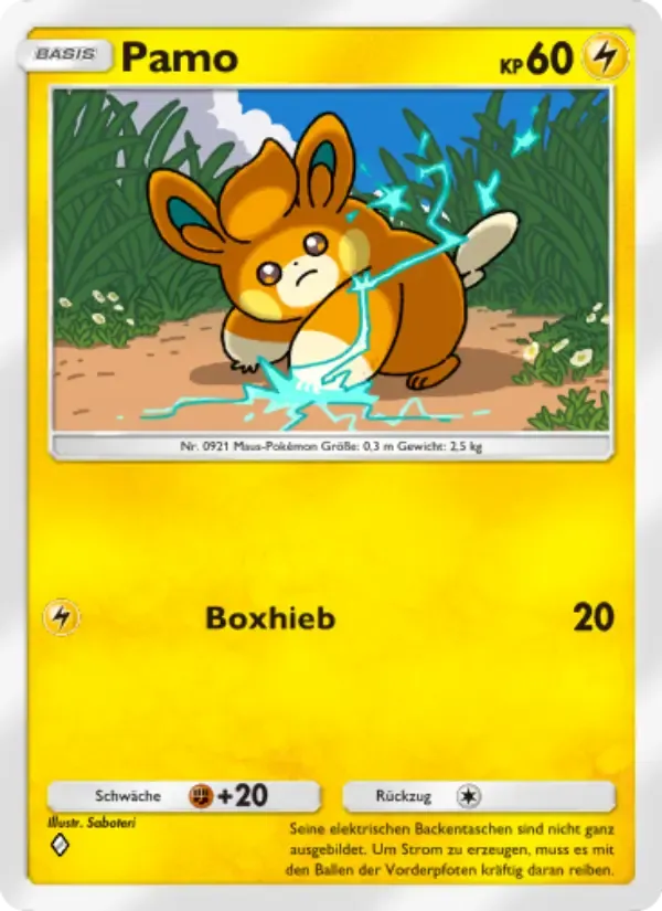 Pawmi card in German