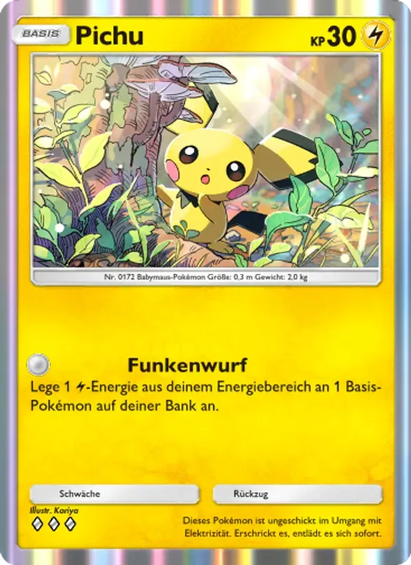 Pichu card in German