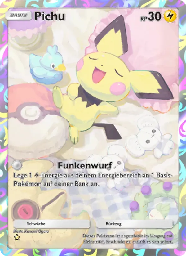 Pichu card in German