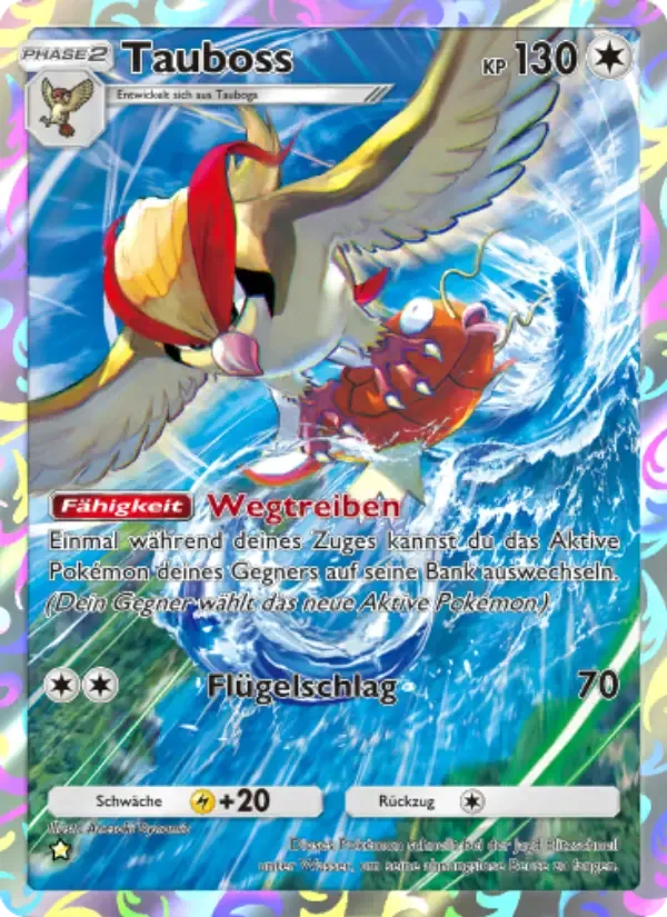 Pidgeot card in German