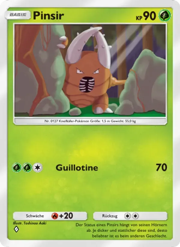 Pinsir card in German