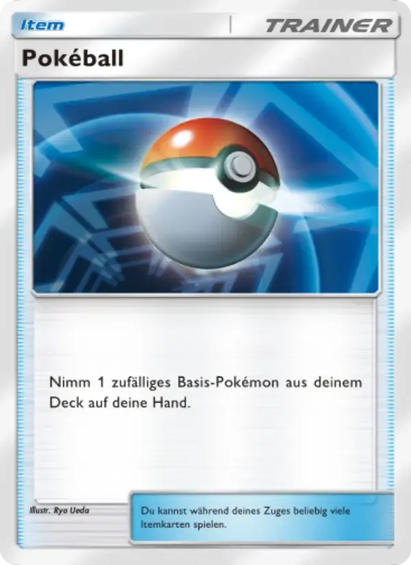 Poké Ball card in German