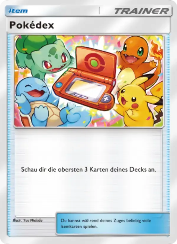 Pokédex card in German