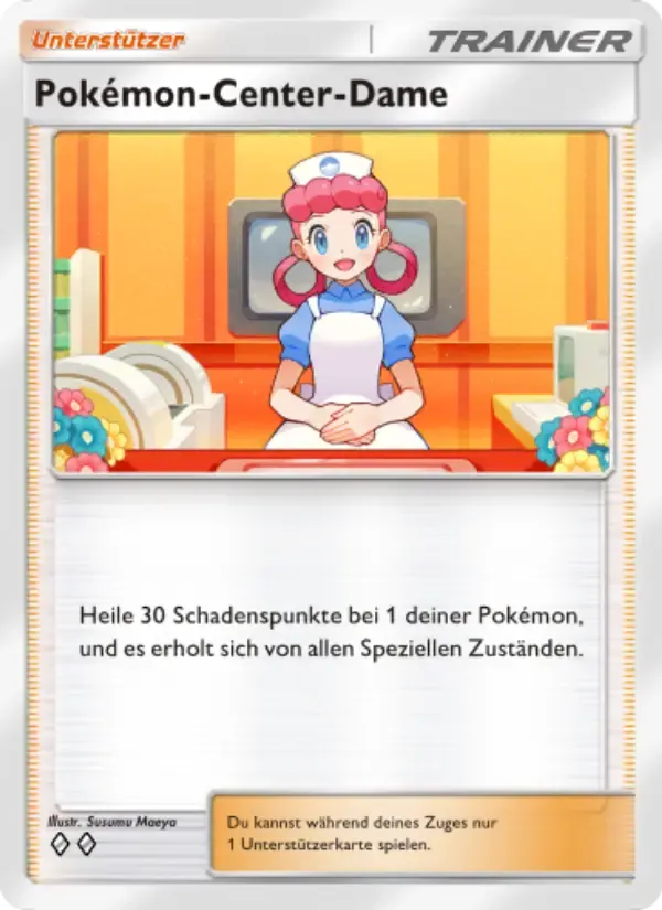 Pokémon Center Lady card in German