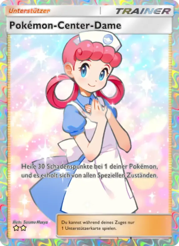 Pokémon Center Lady card in German