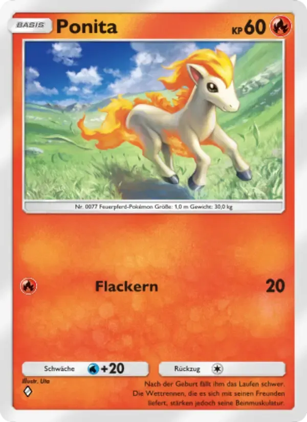 Ponyta card in German